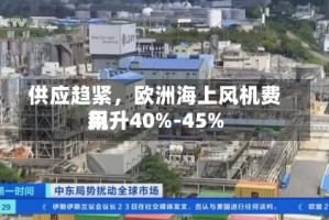 供应趋紧，欧洲海上风机费用飙升40%-45%
