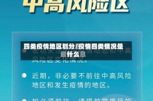 四类疫情地区划分/疫情四类情况是什么