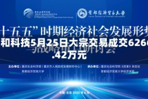 呈和科技5月25日大宗交易成交6266.42万元
