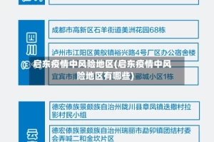 启东疫情中风险地区(启东疫情中风险地区有哪些)