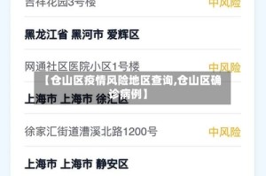 【仓山区疫情风险地区查询,仓山区确诊病例】