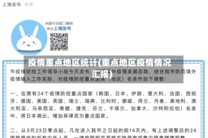 疫情重点地区统计(重点地区疫情情况汇报)