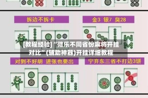 [教程经验]“微乐不同省份麻将开挂对比”(辅助神器)开挂详细教程