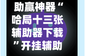 助赢神器“哈局十三张辅助器下载”开挂辅助脚本+详细开挂