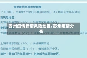 苏州疫情新增风险地区/苏州疫情分布