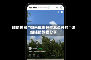辅助神器“微乐麻将开挂怎么开的”详细辅助教程分享