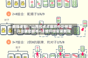 教程更新!“山西扣点点麻将外卦神器”开挂辅助脚本+详细开挂安装教程