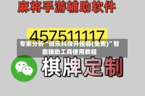 专家分析“微乐科技开挂器(免费)”智能辅助工具使用教程