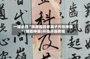 一键必胜“陕麻圈捉老麻子开挂神器”(辅助神器)开挂详细教程