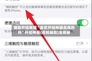 辅助开挂教程“金花开挂神器是真的吗”开挂神器{透视辅助}全揭秘