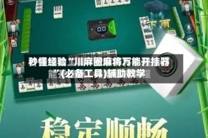 秒懂经验“川麻圈麻将万能开挂器”(必备工具)辅助教学