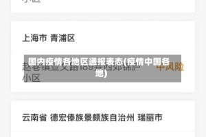 国内疫情各地区通报表态(疫情中国各地)