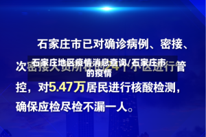 石家庄地区疫情消息查询/石家庄市的疫情