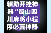 辅助开挂神器“蜀山四川麻将小程序必赢神器”(透视)开挂辅助脚本+详细开挂安装教程