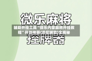辅助开挂工具“微乐内蒙麻将开挂教程”开挂神器{透视辅助}全揭秘