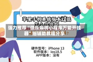 强力推荐“微乐麻将小程序万能开挂器”细辅助教程分享