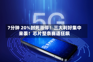 7分钟 20%封死涨停！三大利好集中来袭！芯片整条赛道狂飙