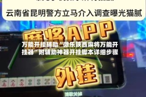 万能开挂辅助“微乐陕西麻将万能开挂器”附辅助神器开挂脚本详细步骤