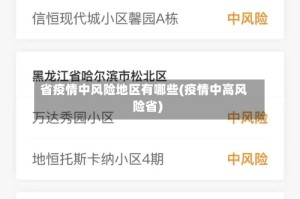 省疫情中风险地区有哪些(疫情中高风险省)
