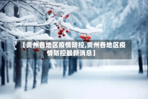 【贵州各地区疫情防控,贵州各地区疫情防控最新消息】