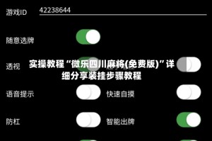 实操教程“微乐四川麻将(免费版)”详细分享装挂步骤教程