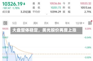 大盘整体稳定，美光股价再度上涨