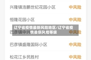 辽宁省疫情最新风险地区/辽宁省疫情最新风险等级