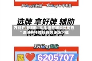 万能开挂辅助“牛牛挂在哪里买可靠”详细开挂教程官方正版下载