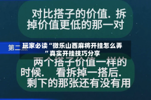 玩家必读“微乐山西麻将开挂怎么弄”真实开挂技巧分享