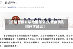 【疫情暂缓开学地区怎么办,受疫情影响开学延迟】