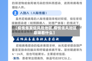 【疫情爆发低风险地区,疫情低风险区意味着什么】