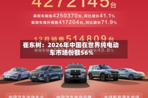 崔东树：2026年中国在世界纯电动车市场份额56%