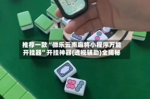 推荐一款“微乐云南麻将小程序万能开挂器”开挂神器{透视辅助}全揭秘