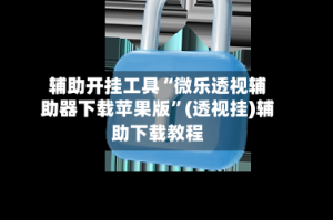 辅助开挂工具“微乐透视辅助器下载苹果版”(透视挂)辅助下载教程
