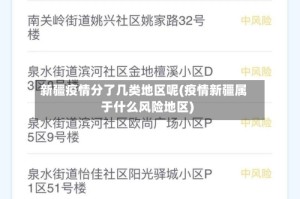 新疆疫情分了几类地区呢(疫情新疆属于什么风险地区)