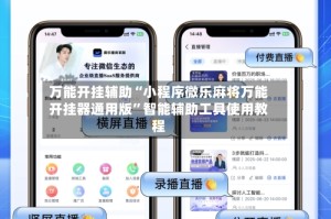 万能开挂辅助“小程序微乐麻将万能开挂器通用版”智能辅助工具使用教程