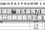 2026首发辅助“微乐麻将万能开挂器”详细开挂教程官方正版下载