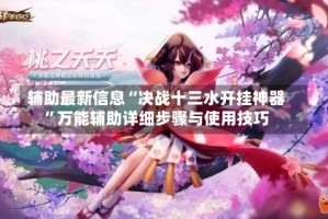 辅助最新信息“决战十三水开挂神器”万能辅助详细步骤与使用技巧