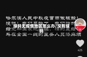 绿码无疫情地区怎么办/没有绿码