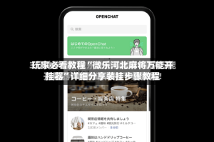 玩家必看教程“微乐河北麻将万能开挂器”详细分享装挂步骤教程