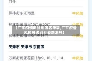 【广东疫情风险地区名单表,广东疫情风险等级划分最新消息】