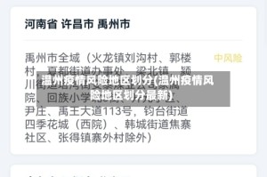 温州疫情风险地区划分(温州疫情风险地区划分最新)