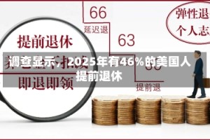 调查显示，2025年有46%的美国人提前退休