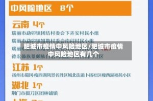 肥城市疫情中风险地区/肥城市疫情中风险地区有几个