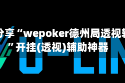 教程分享“wepoker德州局透视辅助”开挂(透视)辅助神器