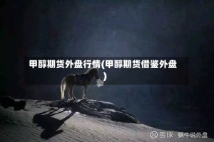 甲醇期货外盘行情(甲醇期货借鉴外盘)