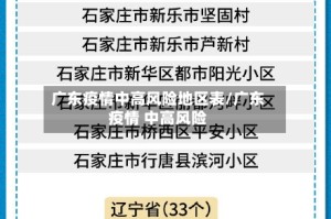 广东疫情中高风险地区表/广东疫情 中高风险