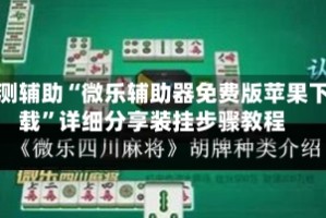 实测辅助“微乐辅助器免费版苹果下载”详细分享装挂步骤教程