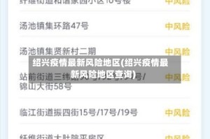 绍兴疫情最新风险地区(绍兴疫情最新风险地区查询)
