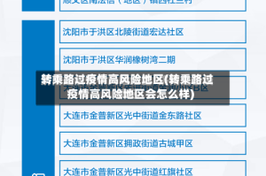 转乘路过疫情高风险地区(转乘路过疫情高风险地区会怎么样)
